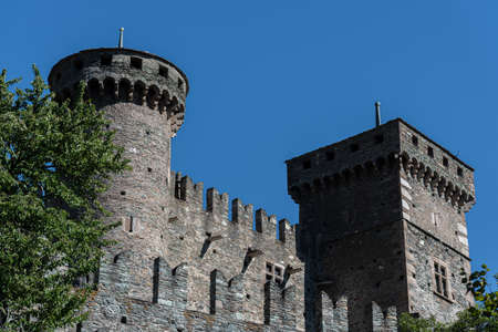 Valle d'Aosta. The medieval castle of Fenisのeditorial素材