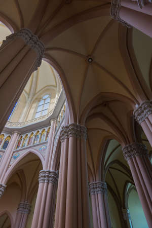 Castelpetroso, Isernia, Molise. Sanctuary of the Madonna Addolorata. The sanctuary, which began with the laying of the first stone on 28 September 1890 and completed in 1975, is built in neo-Gothic.のeditorial素材