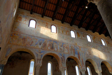 Benedictine Abbey of Sant'Angelo in Formis, Capua, Campania, Italy. The church is dedicated to San Michele Arcangelo.のeditorial素材