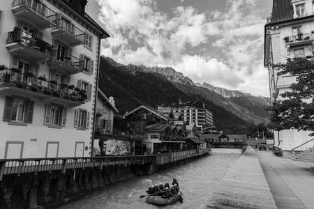 Chamonix Mont Blanc. Glimpses of summerのeditorial素材