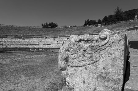 The Italico Sanctuary of Pietrabbondante. Is the most important architectural testimony of the religiosity of the Samnites Pentri nation.の写真素材