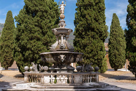 The Charterhouse of Val Graziosa di Calci, founded on 30 May 1366, is located in the province of Pisa, in the municipality of Calci, in a flat area on the slopes of the Pisan mountains called "Val Graziosa".の写真素材