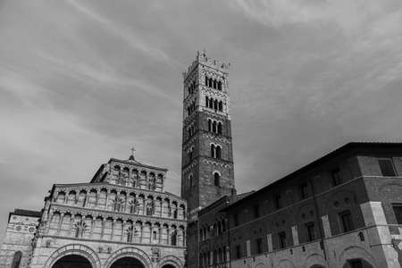 The Cathedral of San Martino is the main Catholic place of worship in the city of Lucca. According to tradition, the cathedral was founded by San Frediano in the sixth century, then rebuilt by Anselmo da Baggio, bishop of the city, in 1060.の写真素材