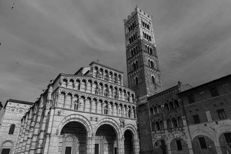 The Cathedral of San Martino is the main Catholic place of worship in the city of Lucca. According to tradition, the cathedral was founded by San Frediano in the sixth century, then rebuilt by Anselmo da Baggio, bishop of the city, in 1060.の写真素材