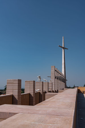 The church was begun on 2 July 1956 and was consecrated on 1 July 1959. On the floor below, there is the crypt where the body of Saint Pio of Pietrelcina rests, under a monolith of 30 quintals.の写真素材