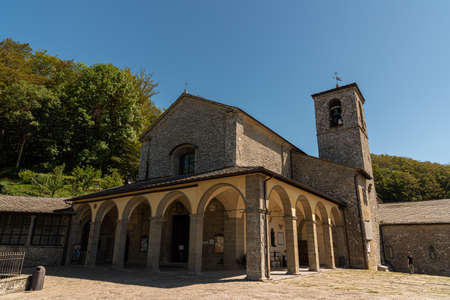 The Franciscan sanctuary of La Verna (province of Arezzo) is famous for being the place where St. Francis of Assisi received the stigmata on September 16, 1224.の写真素材