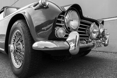The TR4 (Triumph Roadster 4) was a passenger car produced by Triumph from 1961 to 1965. The TR4 had the engine installed at the front. The traction was instead rear.の写真素材
