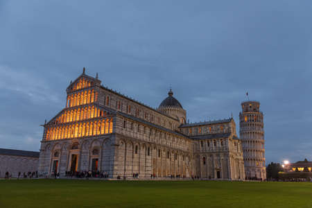The cathedral of Santa Maria Assunta, in the center of the Piazza del Duomo, also known as Piazza dei Miracoli, is the medieval cathedral of Pisa as well as the primatial church.のeditorial素材