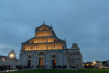 The cathedral of Santa Maria Assunta, in the center of the Piazza del Duomo, also known as Piazza dei Miracoli, is the medieval cathedral of Pisa as well as the primatial church.のeditorial素材