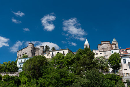 The castle was built in the 11th century, in the shape of an irregular pentagon, bordered by 5 towers, above the ravine overlooking the Carpino river. In 1223 it was destroyed by Ruggero da Pescolanciano.のeditorial素材
