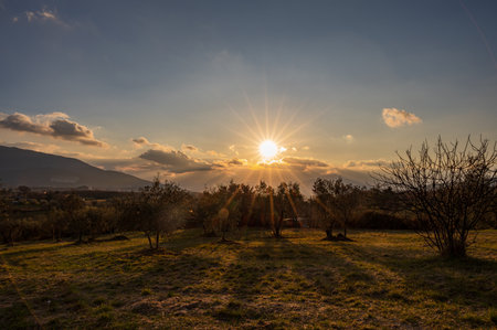 Molise is an Italian region with a stretch of coast overlooking the Adriatic Sea. It includes a part of the Abruzzo National Park in the Appennine mountain range, with a rich wildlife and trails.の写真素材