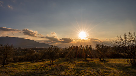 Molise is an Italian region with a stretch of coast overlooking the Adriatic Sea. It includes a part of the Abruzzo National Park in the Appennine mountain range, with a rich wildlife and trails.の写真素材