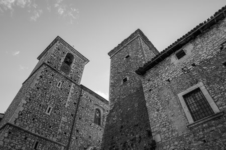 The church is located in the center of the village and dates back to the 14th century. it was restored in 1780, and dedicated to San Nicola di Bari in homage to Nicola d'Alena.の写真素材