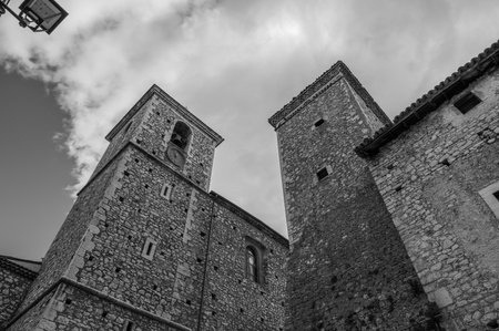 The church is located in the center of the village and dates back to the 14th century. it was restored in 1780, and dedicated to San Nicola di Bari in homage to Nicola d'Alena.の写真素材