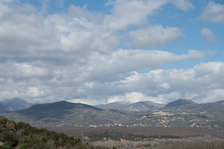 Molise is an Italian mountainous region with a stretch of coast overlooking the Adriatic Sea. It includes a part of the Abruzzo National Park in the Apennine mountain range, with a rich wildlife.の写真素材