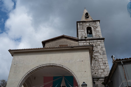 The Mother Church, dedicated to the titular saint of the parish, St. Michael the Archangel. The statue of the saint and three recently restored 18th century tables are valuable.の写真素材