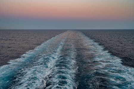 Adriatic Sea. Beautiful photos of a spectacular sunrise on the Croatian coastの写真素材