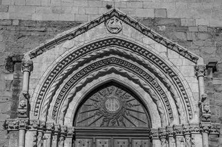 The Church of Sant'Emidio in Agnone is a splendid testimony of the Agnonese sculptural art of the fourteenth centuryの写真素材