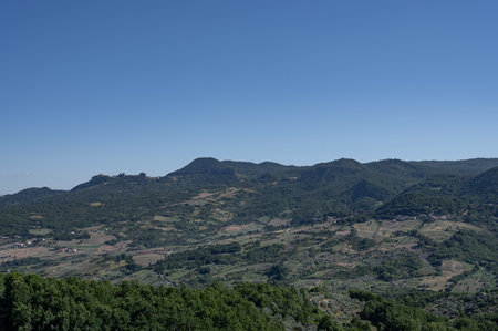 Molise is an Italian mountainous region with a stretch of coast overlooking the Adriatic Sea. It includes a part of the Abruzzo National Park in the Apennine mountain range, with a rich wildlife.の写真素材