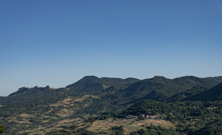 Molise is an Italian mountainous region with a stretch of coast overlooking the Adriatic Sea. It includes a part of the Abruzzo National Park in the Apennine mountain range, with a rich wildlife.の写真素材
