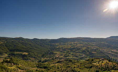 Molise is an Italian mountainous region with a stretch of coast overlooking the Adriatic Sea. It includes a part of the Abruzzo National Park in the Apennine mountain range, with a rich wildlife.の写真素材