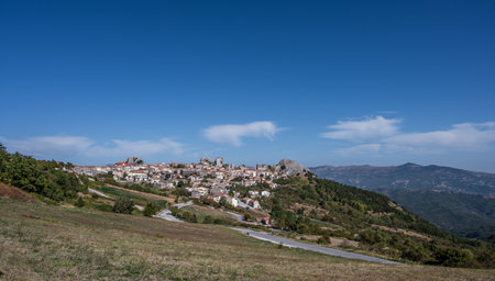 It is an Italian town of 732 inhabitants in the province of Isernia in Molise, famous for the Samnite Sanctuary.の写真素材