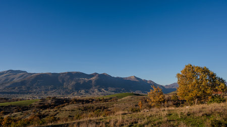 Abruzzo is an Italian region located east of Rome, between the Adriatic and the Apennines. The hinterland is mostly made up of national parks and nature reserves.の写真素材