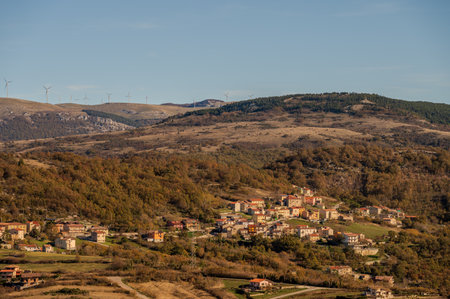 Molise is an Italian mountainous region with a stretch of coast overlooking the Adriatic Sea. It includes a part of the Abruzzo National Park in the Apennine mountain range, with a rich wildlife.の写真素材