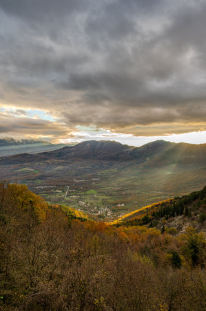 Molise is an Italian mountainous region with a stretch of coast overlooking the Adriatic Sea. It includes a part of the Abruzzo National Park in the Apennine mountain range, with a rich wildlife.の写真素材