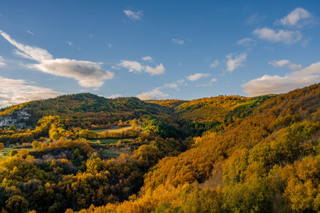 Molise is an Italian mountainous region with a stretch of coast overlooking the Adriatic Sea. It includes a part of the Abruzzo National Park in the Apennine mountain range, with a rich wildlife.の写真素材
