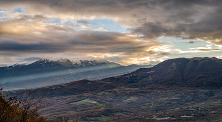 Molise is an Italian mountainous region with a stretch of coast overlooking the Adriatic Sea. It includes a part of the Abruzzo National Park in the Apennine mountain range, with a rich wildlife.の写真素材