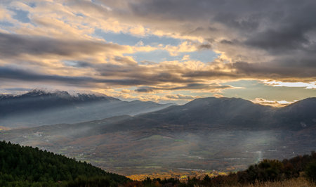 Molise is an Italian mountainous region with a stretch of coast overlooking the Adriatic Sea. It includes a part of the Abruzzo National Park in the Apennine mountain range, with a rich wildlife.の写真素材