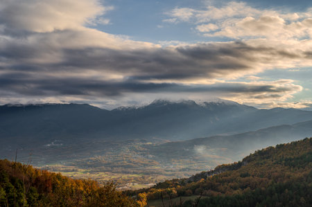 Molise is an Italian mountainous region with a stretch of coast overlooking the Adriatic Sea. It includes a part of the Abruzzo National Park in the Apennine mountain range, with a rich wildlife.の写真素材