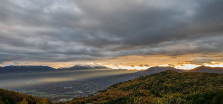 Molise is an Italian mountainous region with a stretch of coast overlooking the Adriatic Sea. It includes a part of the Abruzzo National Park in the Apennine mountain range, with a rich wildlife.の写真素材