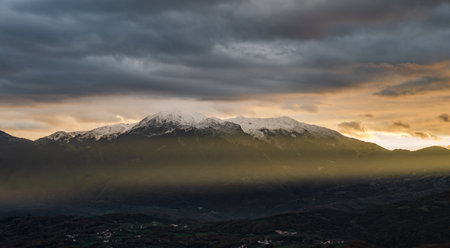 Molise is an Italian mountainous region with a stretch of coast overlooking the Adriatic Sea. It includes a part of the Abruzzo National Park in the Apennine mountain range, with a rich wildlife.の写真素材