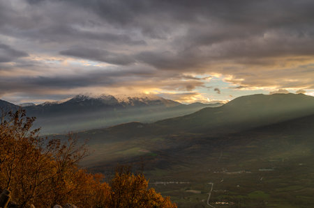 Molise is an Italian mountainous region with a stretch of coast overlooking the Adriatic Sea. It includes a part of the Abruzzo National Park in the Apennine mountain range, with a rich wildlife.の写真素材