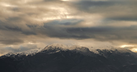 Molise is an Italian mountainous region with a stretch of coast overlooking the Adriatic Sea. It includes a part of the Abruzzo National Park in the Apennine mountain range, with a rich wildlife.の写真素材