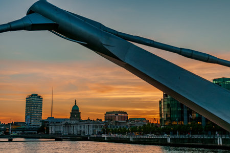 Dublin, the capital of the Republic of Ireland, is located on the east coast of Ireland, at the mouth of the Liffey River.の写真素材