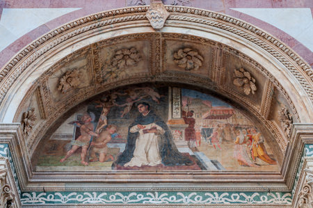 The frescoes of the Basilica of Santa Maria del Fiore in Padua, Italyの写真素材