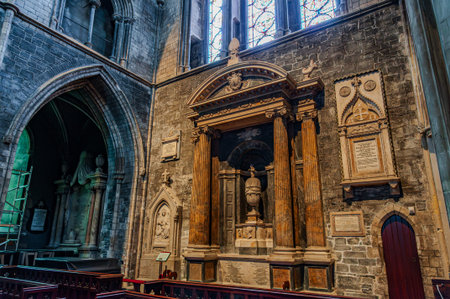 St Patrick's Cathedral is one of Dublin's most popular attractions. Built between 1220 and 1260 the Cathedral is one of the few buildings left from the medieval city of Dublin.の写真素材