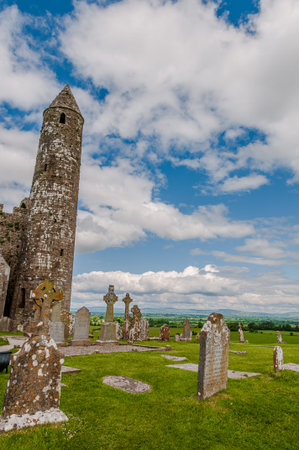 The Rock of Cashel, also known as St. Patrick's Rock or Cashel of the Kings, is a picturesque fortress close to the town of Cashel, in the Tipperary, Republic of Ireland.の写真素材