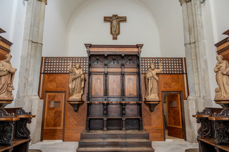 The cathedral of San Clemente is the main place of worship in the city of Teano, in Campania, and the seat of the diocese of Teano-Calviの写真素材