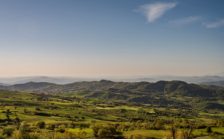 Molise is an Italian mountainous region with a stretch of coast overlooking the Adriatic Sea. It includes a part of the Abruzzo National Park in the Apennine mountain range, with a rich wildlife.の写真素材