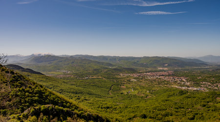 Molise is an Italian mountainous region with a stretch of coast overlooking the Adriatic Sea. It includes a part of the Abruzzo National Park in the Apennine mountain range, with a rich wildlife.の写真素材