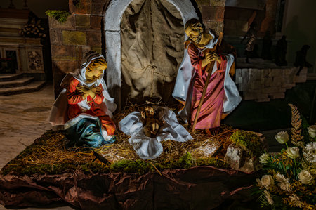 The Church of San Giovanni Battista in Castel di Sangro was built during 1430 at the best of the Marchesani familyの写真素材