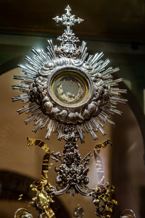 The church of S. Francesco or sanctuary of the Eucharistic Miracle is annexed to the homonymous convent of the Friars Conventual. It contains the famous relics of the Eucharistic miracle of Lanciano.の写真素材