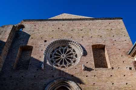 It is located in the Borgo district, along Corso Roma. The church is believed to have been erected over the temple of Juno Lucina; it was built in the 13th century and became a parish in 1249.の写真素材