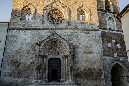 The Larino Cathedral, or the co-cathedral basilica of Santa Maria Assunta and San Pardo, is located in the city of the same name in the province of Campobasso.の写真素材