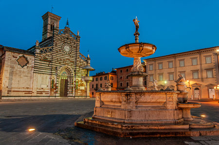 The Cathedral of Santo Stefano is the main place of Catholic worship in the city of Prato, located in Piazza del Duomo. In July 1996, Pope John Paul II elevated it to the dignity of a minor basilica.の写真素材