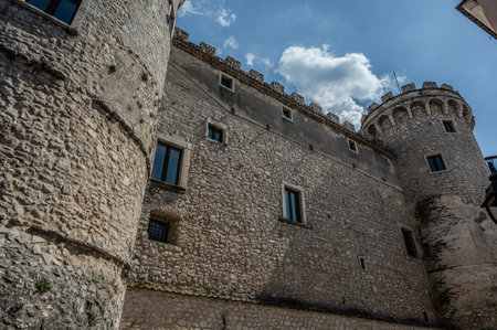 Pignatelli Castle dates back to the 18th century, when the Lombards erected a small fort, with the chapel of San Michele, their patron saint, now the parish church of the town.の写真素材